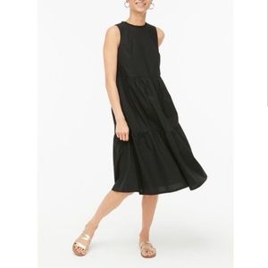 Black Tiered Sleeveless Dress by J.Crew, size 10
